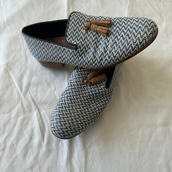 ALDO Men's Navy and White Loafers - Picture 1 of 5
